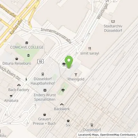 Standortübersicht der Tankstelle DB Energie GmbH in 40210 Düsseldorf