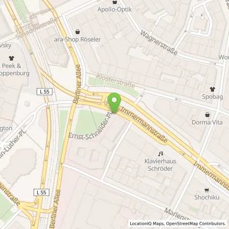 Standortübersicht der Tankstelle Stadtwerke Düsseldorf AG in 40212 Düsseldorf