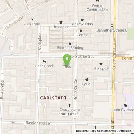 Standortübersicht der Tankstelle Stadtwerke Düsseldorf AG in 40213 Düsseldorf