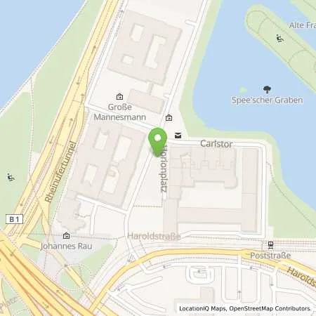 Standortübersicht der Tankstelle Stadtwerke Düsseldorf AG in 40213 Düsseldorf