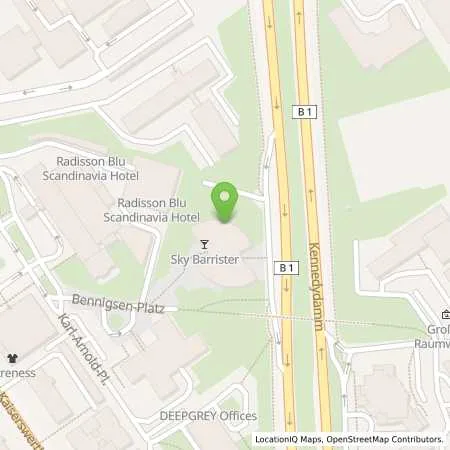 Standortübersicht der Tankstelle EnBW mobility+ AG und Co.KG in 40476 Düsseldorf