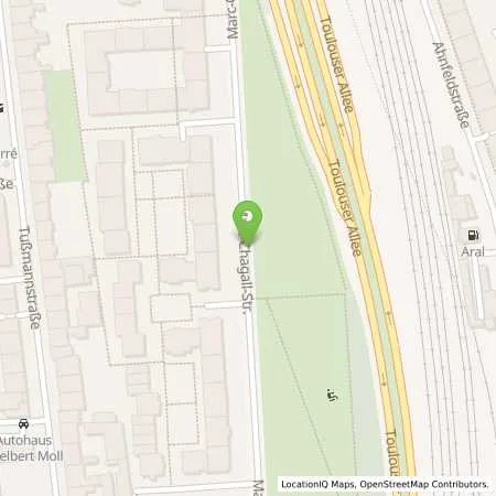 Standortübersicht der Tankstelle Stadtwerke Düsseldorf AG in 40477 Düsseldorf