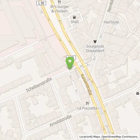 Standortübersicht der Tankstelle B+B Parkhaus GmbH & Co.KG in 40479 Düsseldorf