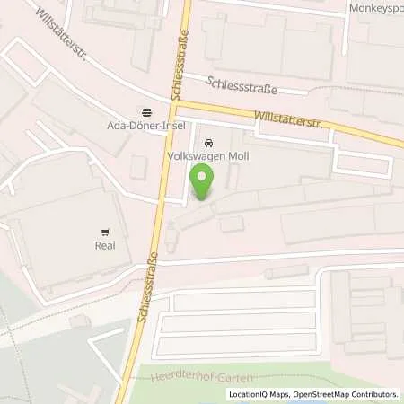 Standortübersicht der Tankstelle Autohaus Adelbert Moll GmbH & Co KG in 40549 Düsseldorf