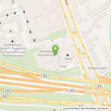 Standortübersicht der Tankstelle Stadtwerke Düsseldorf AG in 40591 Düsseldorf