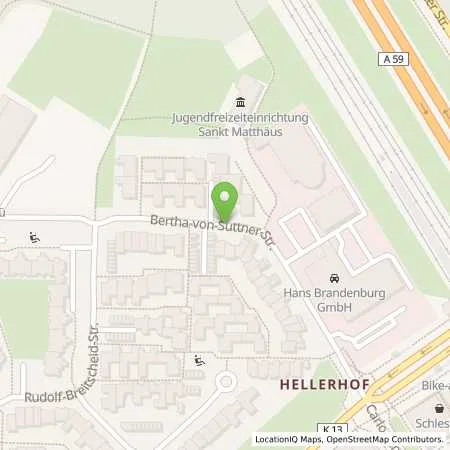 Standortübersicht der Tankstelle Hans Brandenburg GmbH in 40595 Düsseldorf