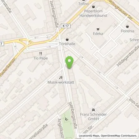 Standortübersicht der Tankstelle innogy SE in 45130 Essen