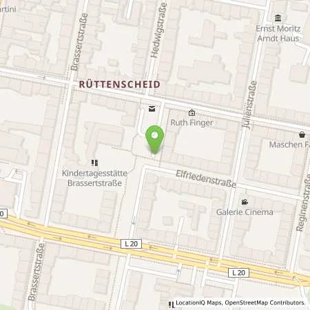 Standortübersicht der Tankstelle innogy SE in 45130 Essen