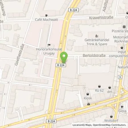 Standortübersicht der Tankstelle Allego GmbH in 45130 Essen