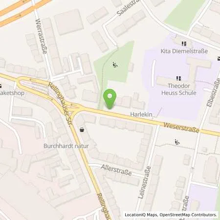 Standortübersicht der Tankstelle innogy SE in 45136 Essen