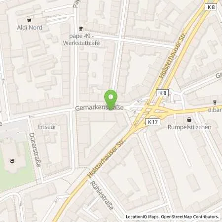 Standortübersicht der Tankstelle innogy SE in 45147 Essen