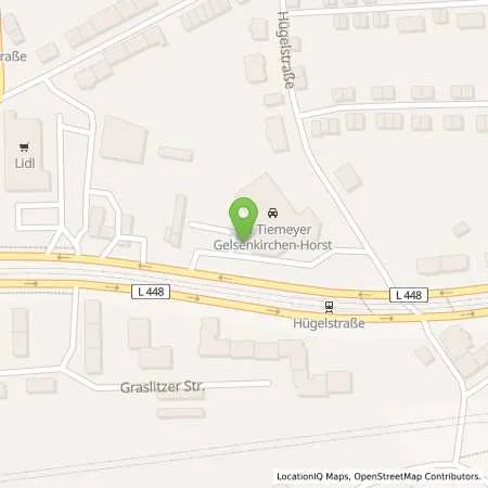 Standortübersicht der Tankstelle Tiemeyer Gelsenkirchen-Horst GmbH & Co.KG in 45899 Gelsenkirchen