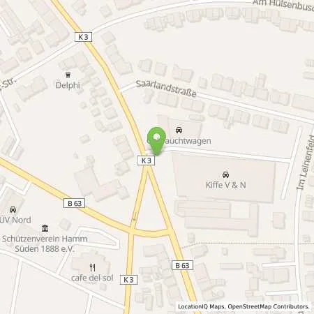 Standortübersicht der Tankstelle Stadtwerke Hamm GmbH in 59063 Hamm