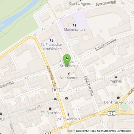 Standortübersicht der Tankstelle Stadtwerke Hamm GmbH in 59065 Hamm