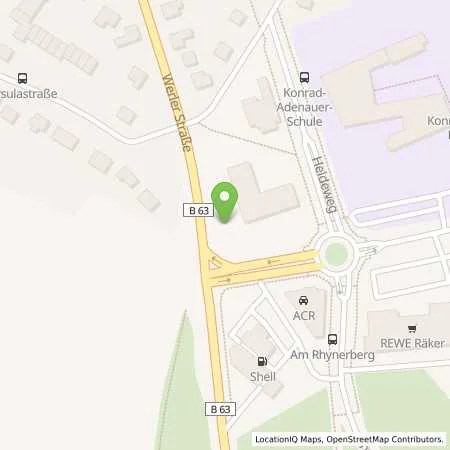 Standortübersicht der Tankstelle Stadtwerke Hamm GmbH in 59069 Hamm