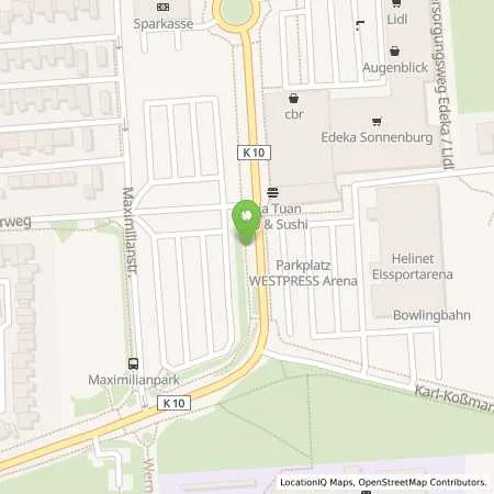 Standortübersicht der Tankstelle Stadtwerke Hamm GmbH in 59071 Hamm