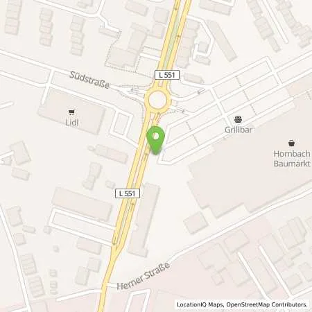 Standortübersicht der Tankstelle Pfalzwerke AG in 44625 Herne