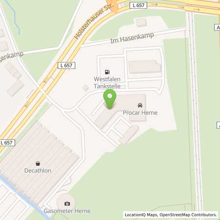 Standortübersicht der Strom (Elektro) Tankstelle: Procar Automobile GmbH in 44625, Herne
