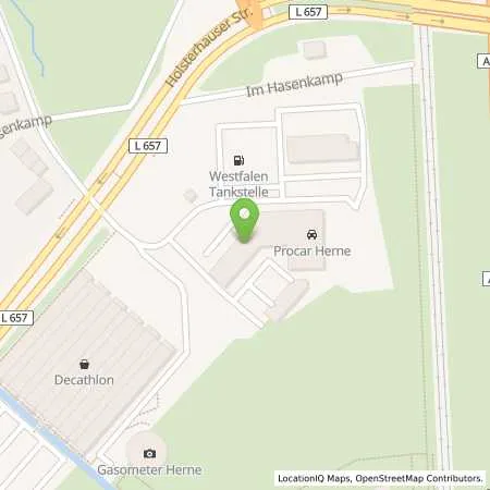 Standortübersicht der Tankstelle Procar Automobile GmbH in 44625 Herne