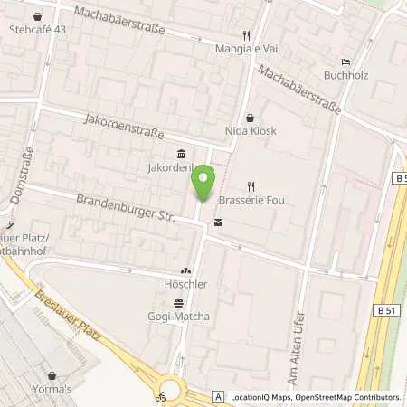 Standortübersicht der Tankstelle Rheinenergie AG in 50667 Köln