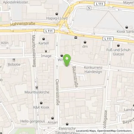 Standortübersicht der Tankstelle Rheinenergie AG in 50676 Köln