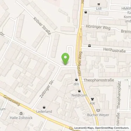 Standortübersicht der Tankstelle Rheinenergie AG in 50678 Köln