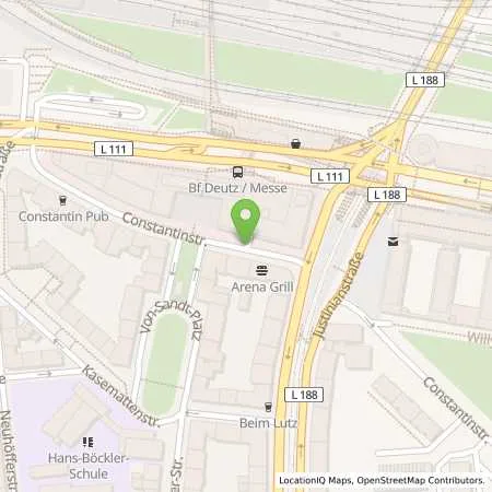 Standortübersicht der Tankstelle Rheinenergie AG in 50679 Köln