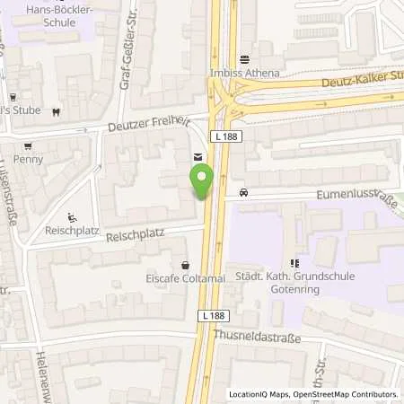 Standortübersicht der Tankstelle Rheinenergie AG in 50679 Köln