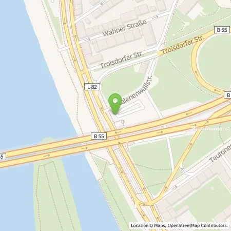 Standortübersicht der Tankstelle Rheinenergie AG in 50679 Köln