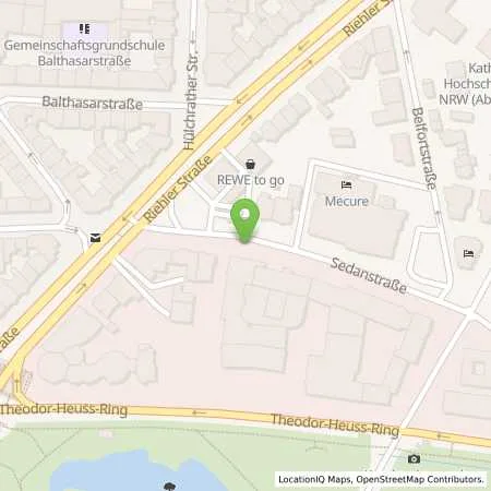 Standortübersicht der Tankstelle Rheinenergie AG in 50688 Köln