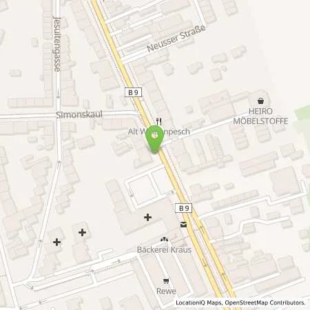 Standortübersicht der Tankstelle Rheinenergie AG in 50737 Köln