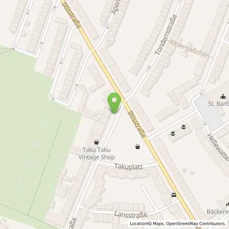 Standortübersicht der Tankstelle Rheinenergie AG in 50825 Köln