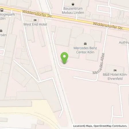 Standortübersicht der Tankstelle Mercedes-Benz AG in 50825 Köln