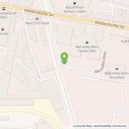 Standortübersicht der Tankstelle Mercedes-Benz AG in 50825 Köln