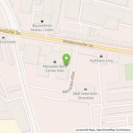 Standortübersicht der Tankstelle Mercedes-Benz AG in 50825 Köln