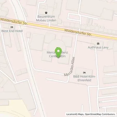 Standortübersicht der Tankstelle Mercedes-Benz AG in 50825 Köln