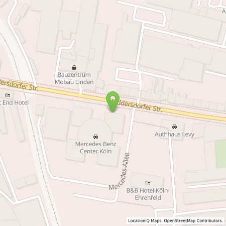 Standortübersicht der Tankstelle Mercedes-Benz AG in 50825 Köln