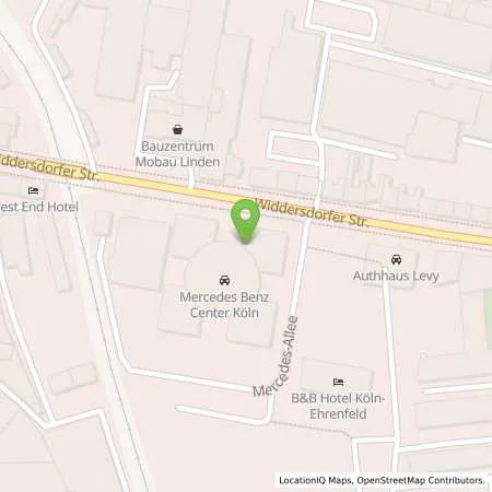 Standortübersicht der Tankstelle Mercedes-Benz AG in 50825 Köln