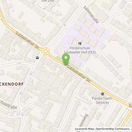 Standortübersicht der Tankstelle Rheinenergie AG in 50827 Köln