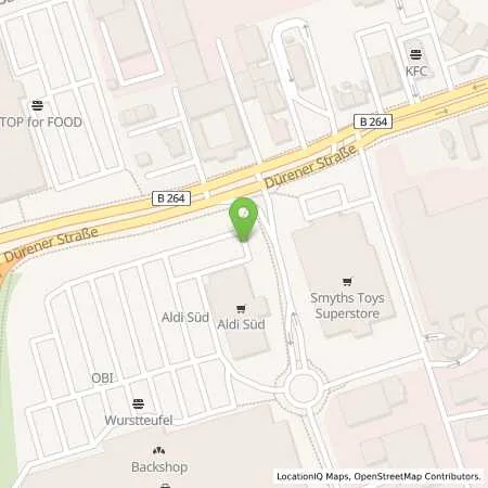 Standortübersicht der Tankstelle ALDI SÜD in 50858 Köln