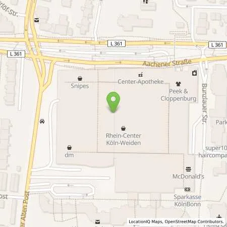 Standortübersicht der Tankstelle symCharge GmbH in 50858 Köln