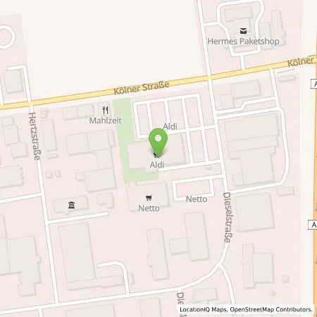 Standortübersicht der Tankstelle ALDI SÜD in 50859 Köln