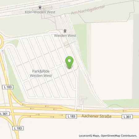 Standortübersicht der Tankstelle Rheinenergie AG in 50859 Köln