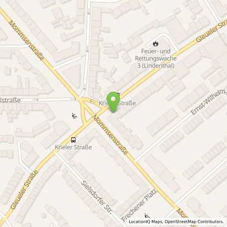 Standortübersicht der Tankstelle Rheinenergie AG in 50935 Köln