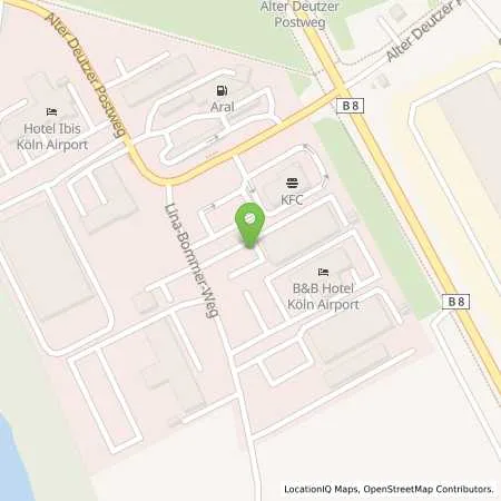 Standortübersicht der Tankstelle Allego GmbH in 51147 Köln