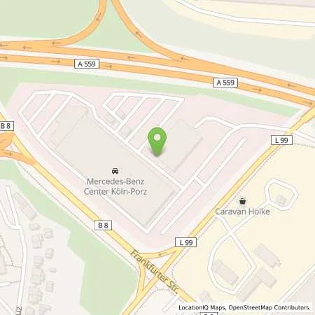 Standortübersicht der Tankstelle Mercedes-Benz AG in 51149 Köln