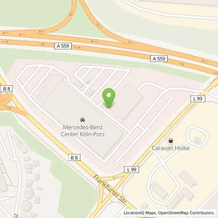 Standortübersicht der Tankstelle Mercedes-Benz AG in 51149 Köln