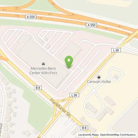 Standortübersicht der Tankstelle Mercedes-Benz AG in 51149 Köln