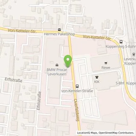 Standortübersicht der Tankstelle Procar Automobile GmbH in 51371 Leverkusen