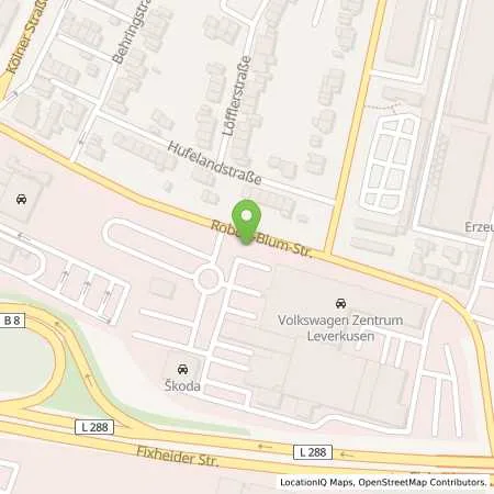 Standortübersicht der Tankstelle Volkswagen Zentrum Leverkusen GmbH + Co. KG in 51379 Leverkusen